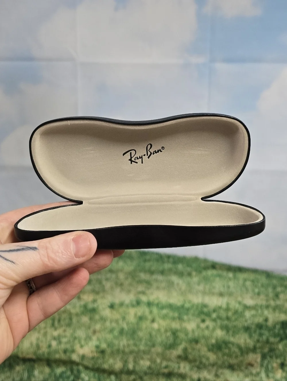 Ray-Ban Black Leather Glasses Hardcase